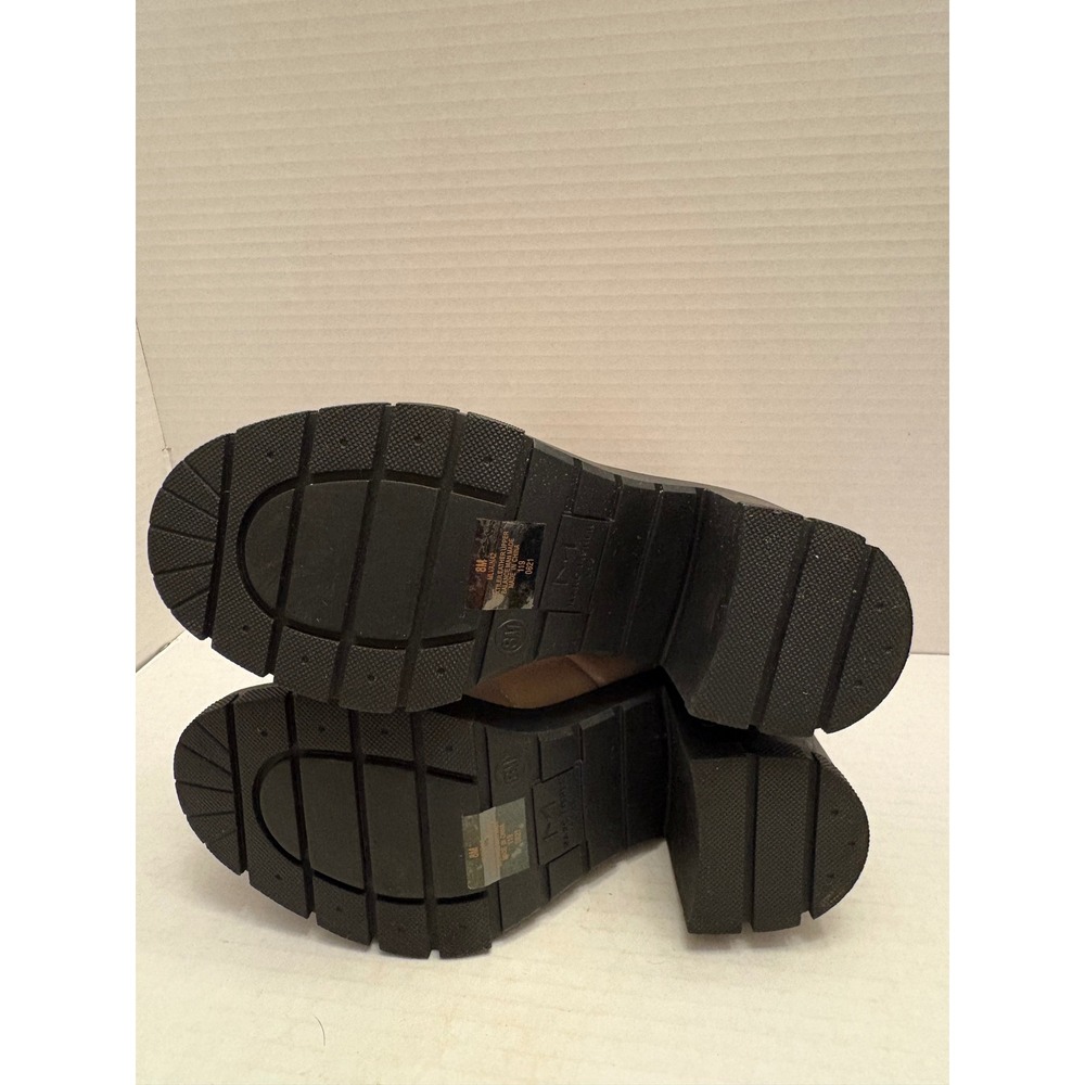 Marc Fisher LTD Vaina2 Beige Black Quilted Puffer Leather Lug Sole Boots 8M - Picture 5 of 10